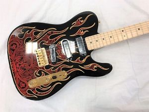 Fender James Burton Telecaster Red Paisley Flames FROM JAPAN/512