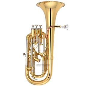 Professional Gold Compensating Baritone Bb 3+1 Key Monel Valves Piston With Case