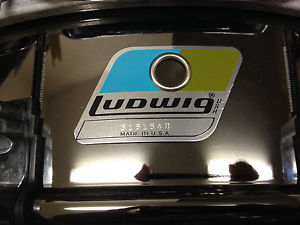 Ludwig 6.5x14 Black Beauty Snare Drum-Blue/Olive Badge #3161549