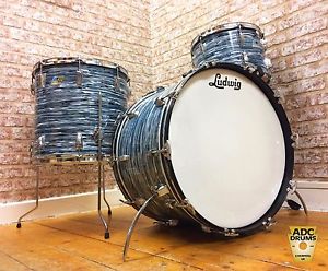 Vintage Late 1970s Ludwig Oyster Blue Super Classic Drum Kit: 13/16/22 (6 Ply)