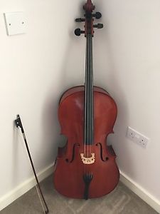 Full Size Cello, Bow and Soft Case