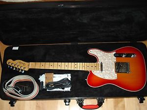 2010 Fender American Deluxe Telecaster Ash Electric Guitar, Aged Cherry Burst