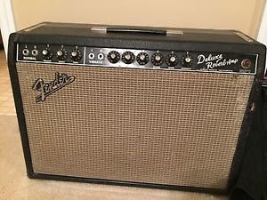 '66 Fender Deluxe Reverb Blackface Electric Guitar Amp