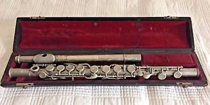 vtg antique Piana flute * BRIZZE e NICCOLAI * Systeme Briccialdi flute * seamed