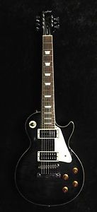 RARE Epiphone Les Paul 7 String beautiful black flame maple top, Gibson tuners