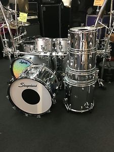 Vintage 5 Piece Slingerland USA Made Silver Wrap All Orginal Hardware And Boxes