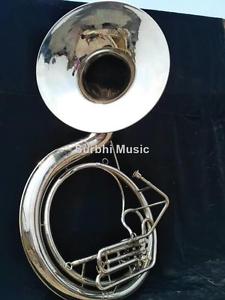 Sousaphone 24" Bell of Brass Big Size in Chrome Polish With Free Case & Mouthpc.