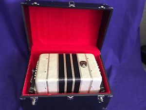 MORBIDONI "C" BOX DOUBLE CONCERTINA WITH EXCELLENT CASE  -MADE IN ITALY