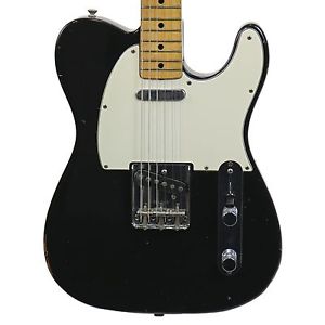 Vintage 1972 Fender Telecaster Electric Guitar Rare Custom Color Black