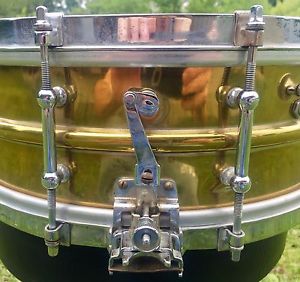 1918 1920's 1930's Brass Ludwig Super Sensitive Snare  RARE!!!