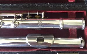 BEAUTIFUL LOUIS LOT SOLID SILVER FLUTE (A=442 - NOT RETUNED) - OPEN-HOLE/C-FOOT