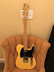 Fender Road Worn 50s Telecaster Electric Guitar - Blonde with Fender gigbag