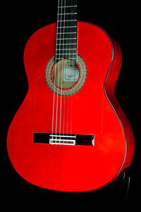 Hermanos Sanchis Lopez Solea Flamenco Guitar in Red