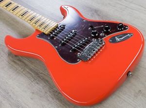 G&L USA S-500 Electric Guitar Maple Fingerboard SSS Fullerton Red + Hard Case