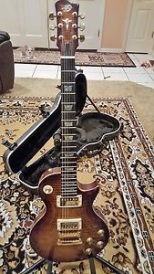 KOREAN MADE ZERO GRAVITY FREEFALL F M TIGEREYE FLAME TOP SERIES GUITAR SKB CASE