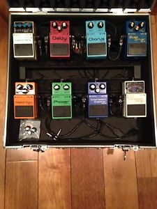 Vintage Boss Effects Pedal Lot(tu2,cs2,ph1, Ds1,bd2,ce2,dm2,dd2). Pedal train Jr