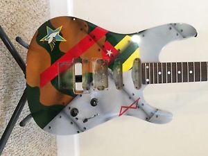 Rare Robin Medley MIJ Late 80's Factory War Plane Graphic HSS 1988 Body/Neck