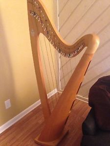 lyon and healy troubador III lever harp in very good condition newly restrung