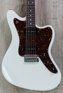Suhr Classic JM Pro P90 Guitar, Olympic White, Rosewood Board, Tremolo Bridge