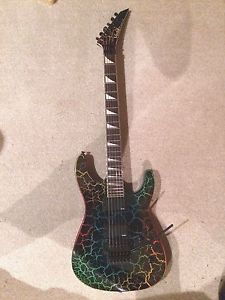 Vester II Concert Series Guitar Rainbow Crackle 80s