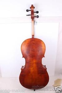 4/4 Cello Flame Maple Spruce Nice Painting Powerful Sound Master Work #GL-5