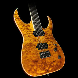 Jackson Misha Mansoor Signature Juggernaut HT6 Quilt Top Guitar Amber Tiger Eye