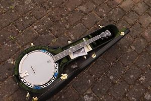NEU Deering White Lotus Bluegrass 5S Banjo mit Case Made in USA
