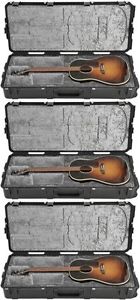 SKB Waterproof Acoustic Guitar Case - Black (3-pack) Value Bundle