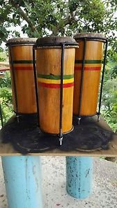 Nyabinghi Drums - 3 drums - 2 fundeh 1 kette - Jah Rastafari Reggae Vibes
