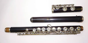 Antique PAGOTET. CIE FRENCH WOODEN FLUTE Low Pitch