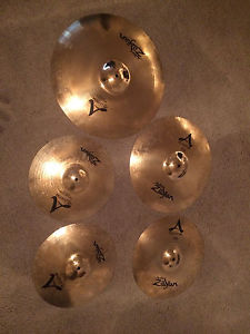 Zildjian A Custom 5 Piece Cymbal Pack Set in Very Good Condition