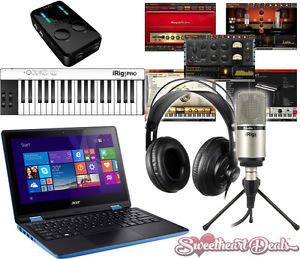IK Multimedia iRig Pro Duo Studio Suite Deluxe Recording Bundle Laptop Package