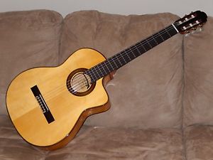 "SURPRISINGLY SPANISH" ARIA A120 FCWE FLAMENCO CUTAWAY GUITAR IN MINT CONDITION