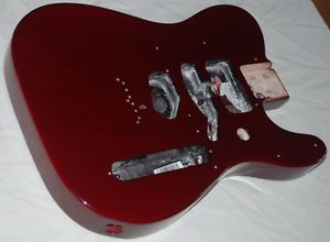 Fender American Deluxe ASH Telecaster BODY ONLY 2010 Wine Red Transparent
