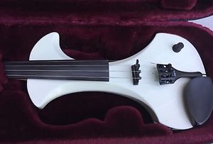 Zeta Strados Electric Violin 20 year old Vintage Model in White w/orig. case