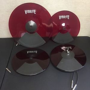 Pintech Visu-Lite Electronic Cymbal Set 13" Hi hat 18 Ride 2-14 Dual zone crash