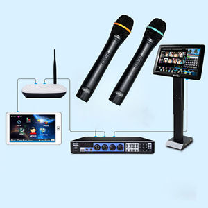 KARAOKE Machine Jukebox 3TB HD +Wired Microphones +19" IR Touch Screen+Touch Pad