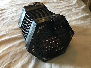 Fully restored 48 Key Lachenal Excelsior English Concertina in robust case.