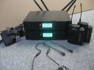 2 x Audio Technica ATW-3110b 3000 Wireless Microphone System (F Band CH70) PRO92