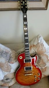 Epiphone Prophecy Les Paul Custom GX Plus guitar- Heritage Cherry Sunburst top