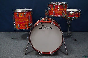 Rarität: Ludwig USA Classic Maple Shellset in "Mod Orange"  -  20,12,14" + 14x5"