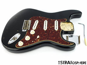 USA Fender Custom Shop Postmodern Relic Stratocaster LOADED BODY Strat Black