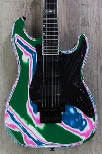 ESP LTD Cult '86 Vernon Reid Limited Edition Guitar, Multi-Swirl +Cable