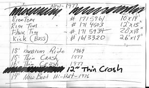 vintage ludwig 3 ply 1977 drums kit butcher block orig cases zildjian cymbals