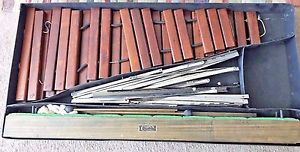 RARE Vintage C.G. Conn Rosewood Marimba Xylophone with case