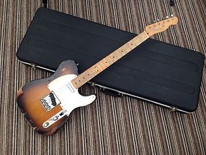 2010 Fender Road Worn Telecaster, 50s Style Tele, Nitro burst Finish & Hard Case