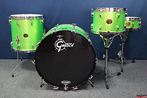 Gretsch USA Custom Vintage Shellset in "Lime Green Sparkle" - 24,13,16" + 14x5"