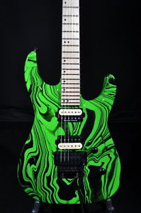 JACKSON PRO DINKY DK2M LIMITED RUN SLIME GREEN SWIRL GUITAR W/GIG BAG