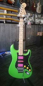 Lime green Floyd Rose Fender stratocaster FR relic guitar