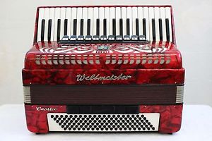 Weltmeister Caprice 120 Bass LMMH Accordion Akkordeon Fisarmonica Red + Case